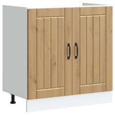 Meuble de base de lavabo Lucca chêne artisanal bois ingénierie