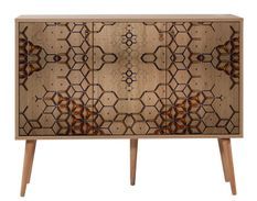 Meuble de rangement 3 portes en bois clair Kiza 720