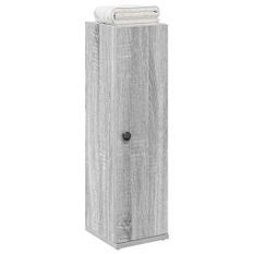 Meuble de salle de bain avec porte-rouleau sonoma gris