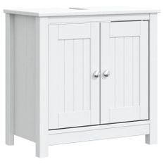 Meuble de salle de bain BERG blanc 60x34x59 cm bois pin massif