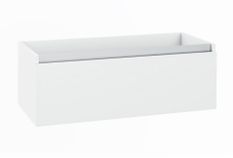 Meuble de salle de bain bois laqué blanc 1 tiroir Teph L 100 cm