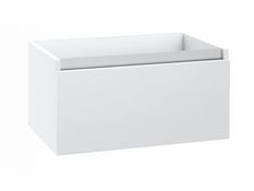 Meuble de salle de bain bois laqué blanc 1 tiroir Teph L 70 cm