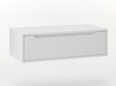 Meuble de salle de bain laqué blanc mat 1 tiroir Selb L 90 cm