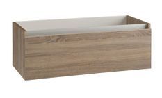 Meuble de salle de bain mélaminé bois clair 1 tiroir Teph L 100 cm
