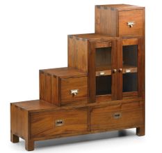 Meuble échelle en bois d'acajou massif FALKANE