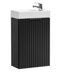 Meuble lave-mains suspendu ADEL 40 cm avec vasque en céramique – Design rainuré