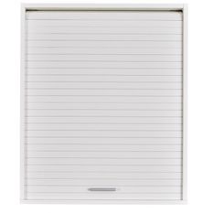 Meuble mural de cuisine blanc à rideau KUMA 60 cm – Élément haut avec étagères réglables