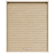 Meuble mural de cuisine chêne clair KUMA 60 cm – Élément haut avec rideau et étagères ajustables