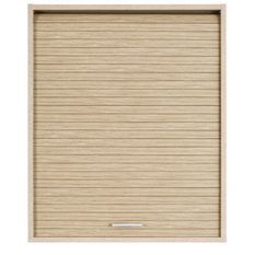 Meuble mural de cuisine chêne clair KUMA 60 cm – Élément haut avec rideau et étagères ajustables