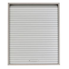 Meuble mural de cuisine gris à rideau KUMA 60 cm – Élément haut avec étagères réglables
