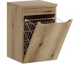 Meuble panier à linge suspendu NOVA 40 cm – Meuble salle de bain moderne avec bac intégré