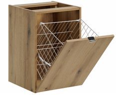 Meuble panier à linge suspendu NOVA OAK – Rangement malin et élégance naturelle pour la salle de bain