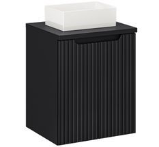 Meuble salle de bain suspendu 2 portes NOVA 50 cm avec vasque blanche GAJA – Élégance minimaliste et gain de place