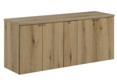 Meuble salle de bain suspendu 5 portes NOVA OAK 140 cm