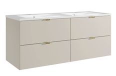 Meuble sous vasque suspendu DALIA Cachemire 120 cm avec vasque encastrée MOTIAC