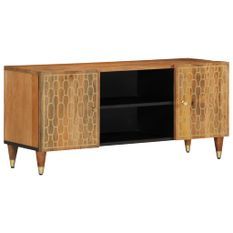 Meuble TV 105x33x46 cm Bois massif de manguier