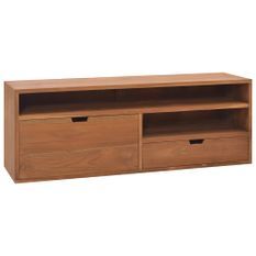 Meuble TV 110x30x40 cm Bois de teck massif 2