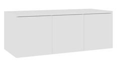 Meuble TV 3 tiroirs bois blanc Onic 80 cm