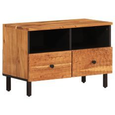 Meuble TV 70x33x46 cm Bois d'acacia massif