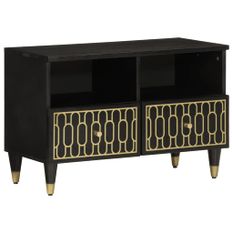 Meuble TV 70x33x46 cm Bois massif de manguier