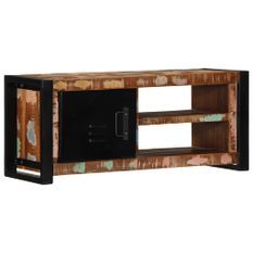 Meuble TV 80x30x35 cm bois massif de récupération