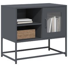 Meuble TV anthracite 68x39x60,5 cm acier
