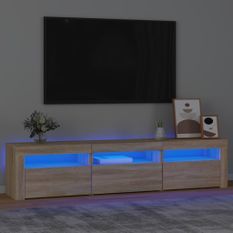 Meuble TV avec lumières LED Chêne sonoma 180x35x40 cm