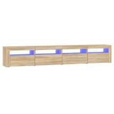 Meuble TV avec lumières LED Chêne sonoma 2