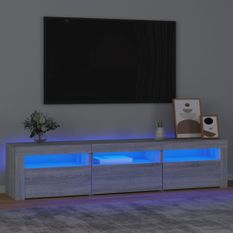 Meuble TV avec lumières LED Sonoma gris 180x35x40 cm