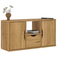 Meuble TV avec tiroir ODDA 79x24x40,5 cm bois massif pin