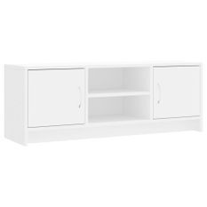 Meuble TV blanc 102x30x37,5 cm bois d'ingénierie