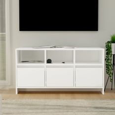 Meuble TV Blanc 102x37,5x52,5 cm Bois d'ingénierie