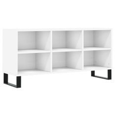Meuble TV blanc 103,5x30x50 cm bois d'ingénierie