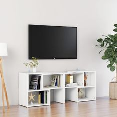 Meuble TV Blanc 104x30x52 cm