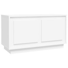 Meuble TV blanc 80x35x45 cm bois d'ingénierie