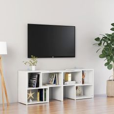 Meuble TV Blanc brillant 104x30x52 cm