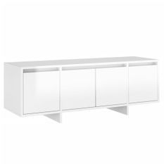 Meuble TV Blanc brillant 120x30x40,5 cm