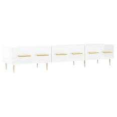 Meuble TV blanc brillant 150x36x30 cm bois d'ingénierie