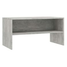 Meuble TV bois gris effet béton Thela 80 cm