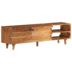 Meuble TV Bois massif d'acacia avec finition 140x30x40 cm