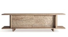 Meuble TV bois massif clair JACQUARD 220 cm – Design estudi{H}ac