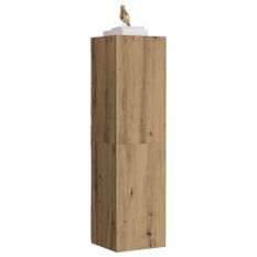Meuble TV chêne artisanal 30,5x30x110 cm bois d'ingénierie