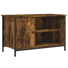 Meuble TV Chêne fumé 80x40x50 cm Bois d'ingénierie