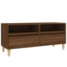 Meuble TV chêne marron 100x34,5x44,5 cm bois d'ingénierie