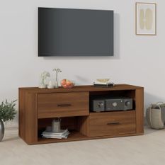 Meuble TV Chêne marron 100x35x40 cm Bois d'ingénierie