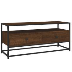 Meuble TV chêne marron 100x35x45 cm bois d'ingénierie