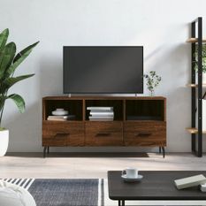 Meuble TV chêne marron 102x36x50 cm bois d'ingénierie