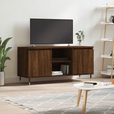 Meuble TV chêne marron 104x35x50 cm bois d'ingénierie
