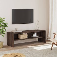 Meuble TV chêne marron 120x40x40 cm bois d'ingénierie