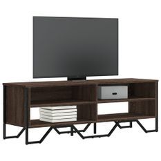 Meuble TV chêne marron 122x34x41 cm bois d'ingénierie